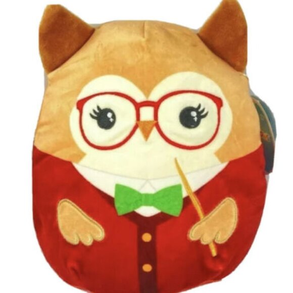 Squishmallow Jaydelle the Owl‎ "Back to School" 8 Inches Plush Kellytoy Brown - Picture 1 of 5